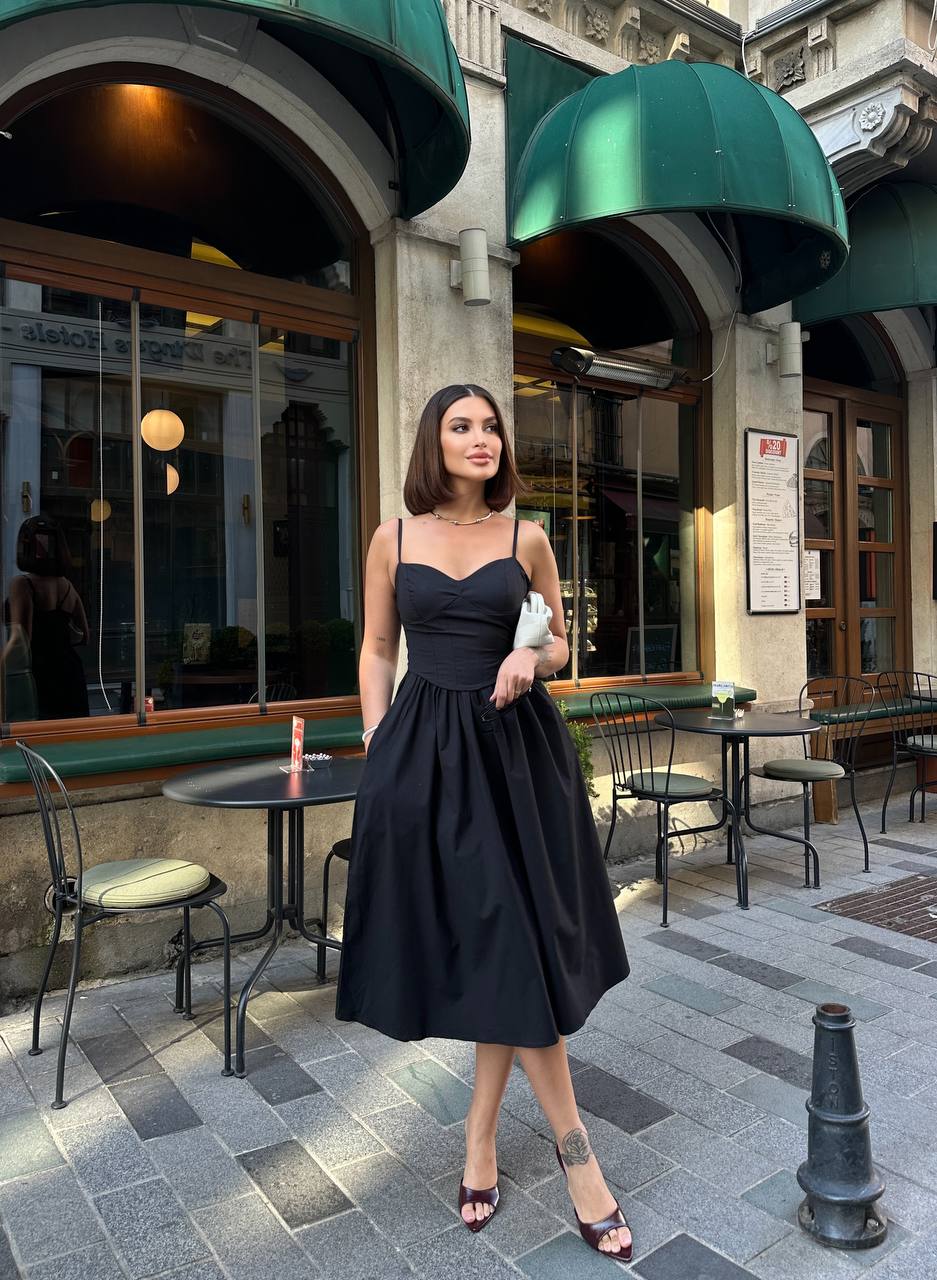 The Seraphina Sweetheart Corset Midi Dress - 1199-4
