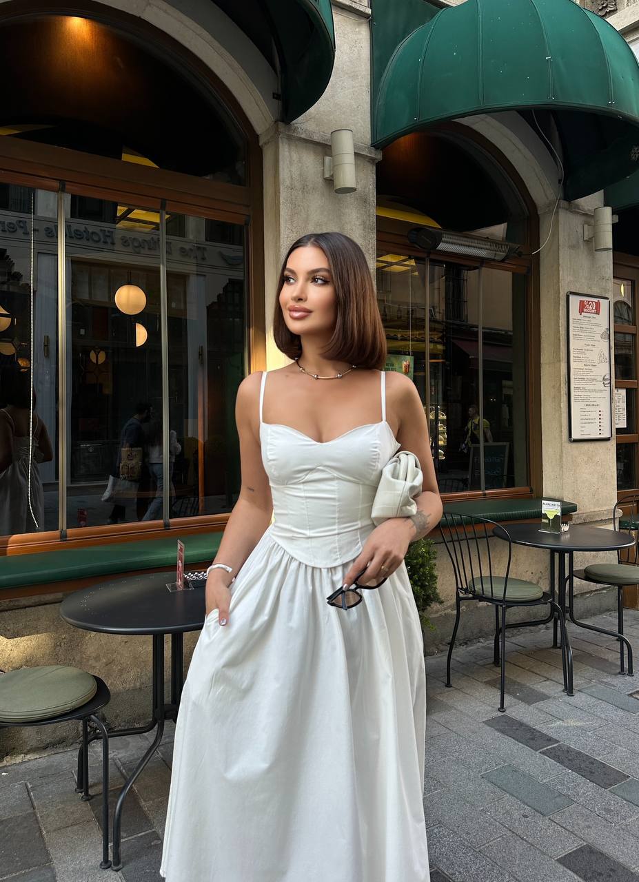 The Seraphina Sweetheart Corset Midi Dress - 1199-2